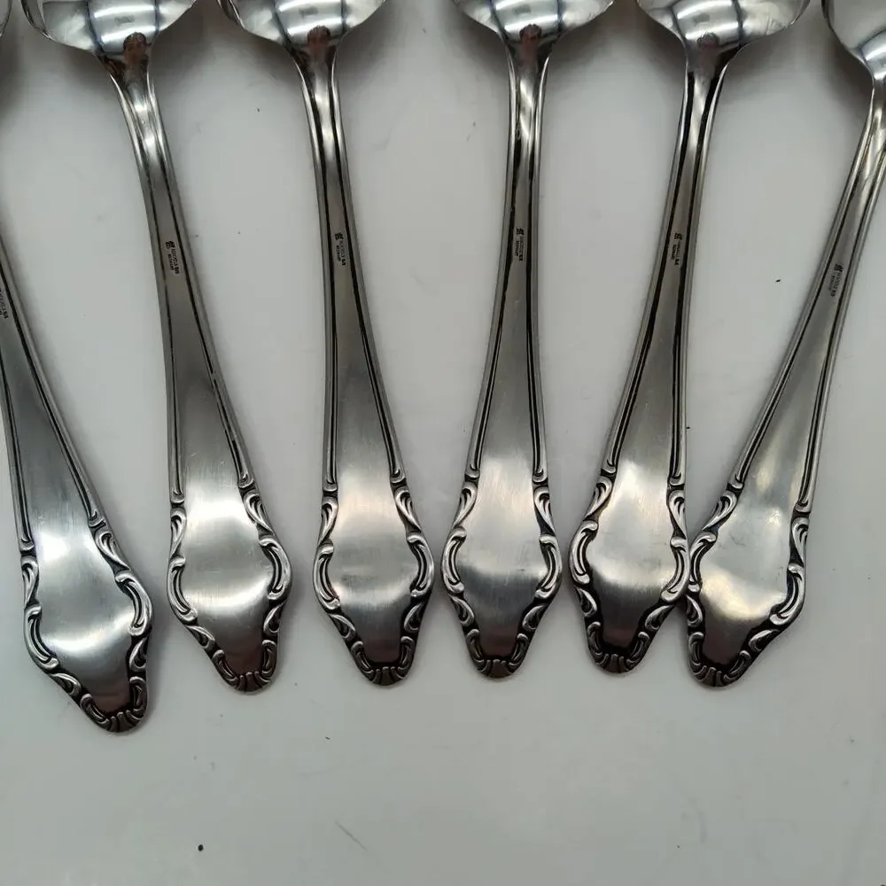 6X Tbsp Henckels Zwilling HEN12 Stainless Flatware Table Spoons